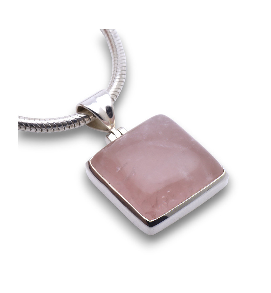 pendentif quartz rose véritable