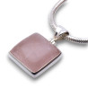 pendentif quartz rose carré