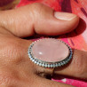 quartz rose bague