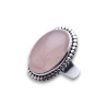bague quartz rose argent