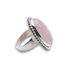 bague argent pierre rose