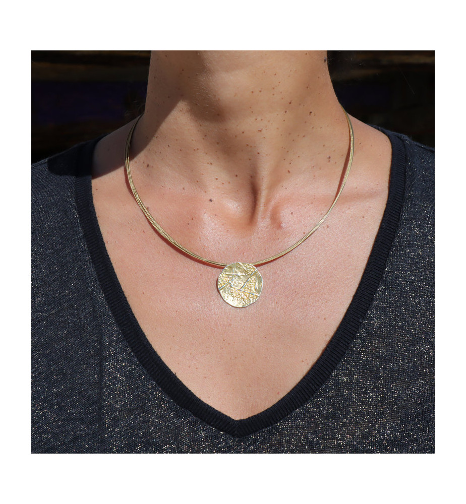 pendentif argent plaqué or