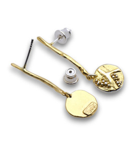 puces oreilles argent et or