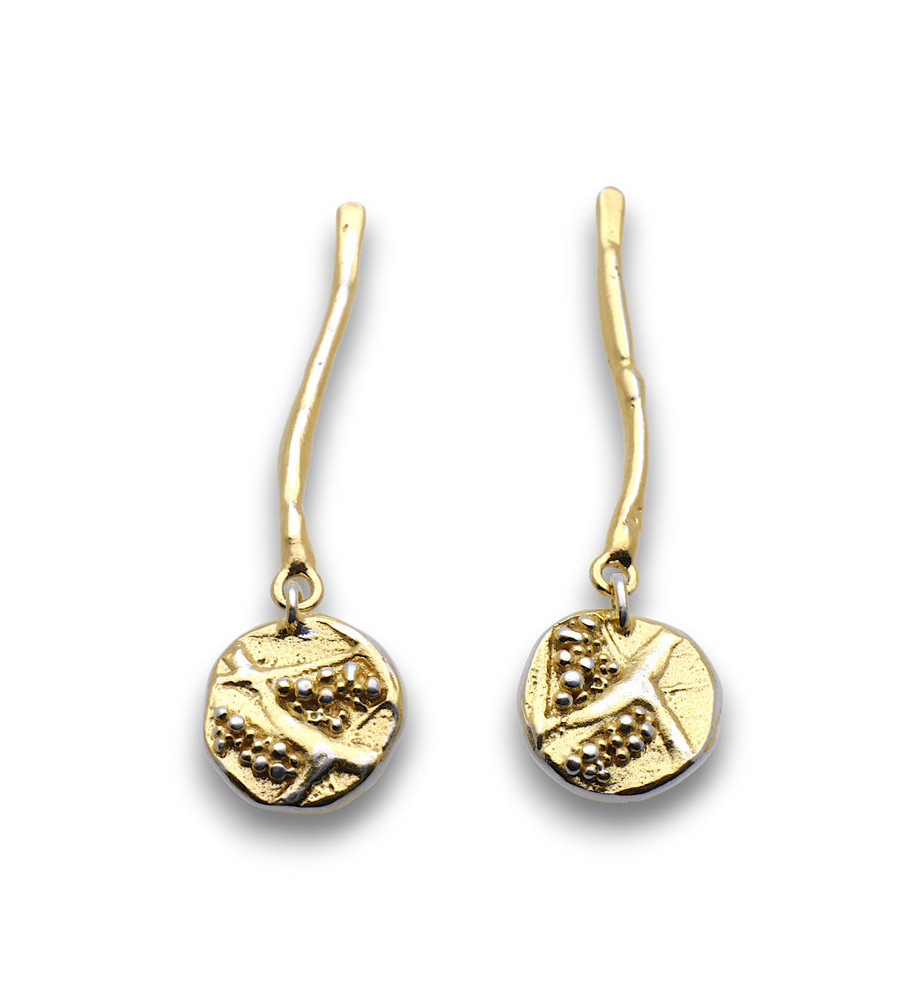 boucles d'oreilles puces argent plaqué or