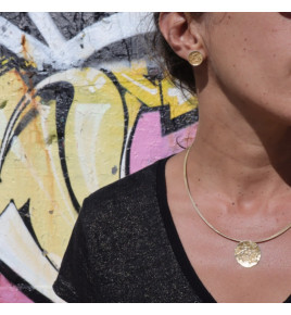 puces oreilles argent et or