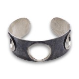 jonc large argent femme