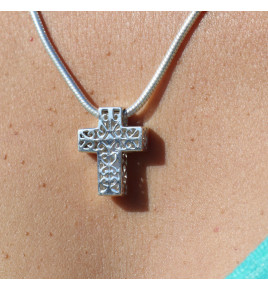 nacre blanche pendentif croix