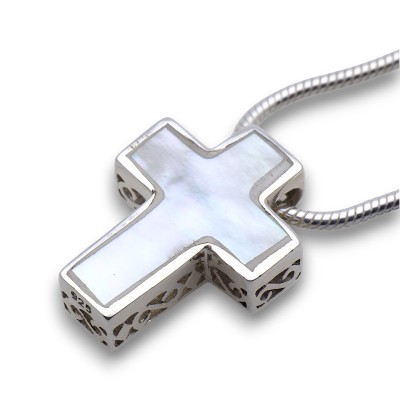 pendentif nacre blanche