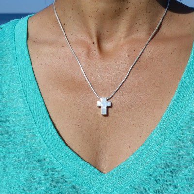 nacre blanche pendentif argent femme