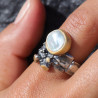 bague argent nacre haut de gamme