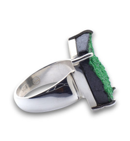 bague grenat vert