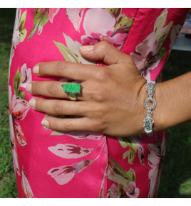 bague uvarovite sertie griffes