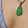 uvarovite pendentif argent