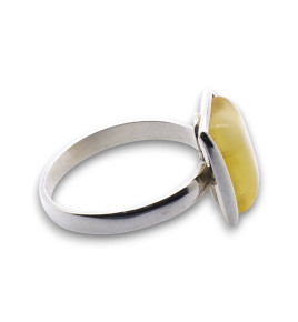 bague ambre et argent