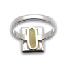 bague argent ambre