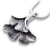 pendentif ginkgo argent