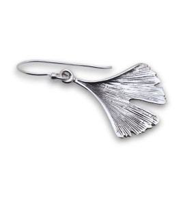 boucles d oreilles ginkgo argent
