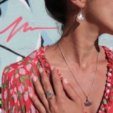 pendentif en argent feuille de ginkgo