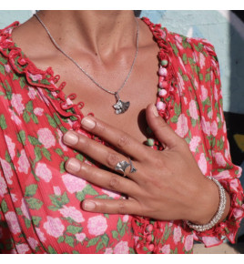 pendentif ginkgo argent