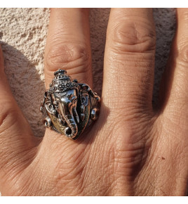 bague ganesh argent homme