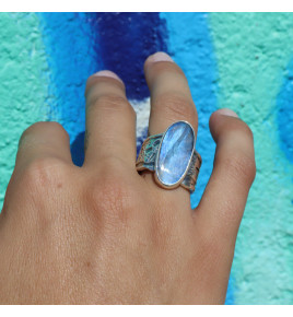 bague labradorite argent