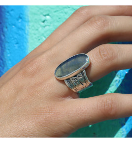 bague labradorite femme