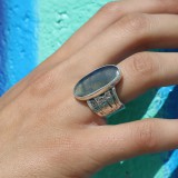 bague labradorite femme
