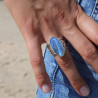 bague labradorite bleue