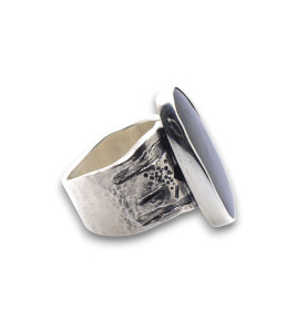 bague labradorite bleue