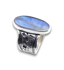 bague labradorite de createur
