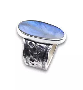 bague labradorite de createur