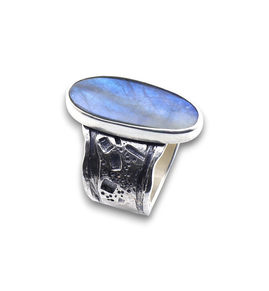 bague labradorite de createur