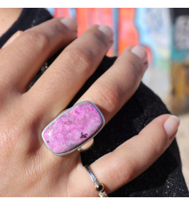 bague cobaltocalcite argent