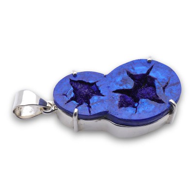 pendentif azurite bleu