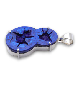pendentif argent azurite