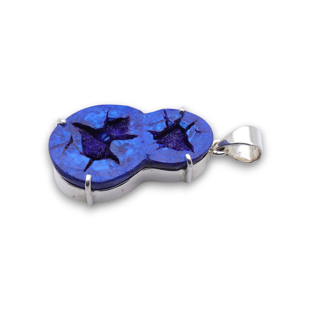 pendentif argent azurite