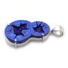 pendentif argent azurite