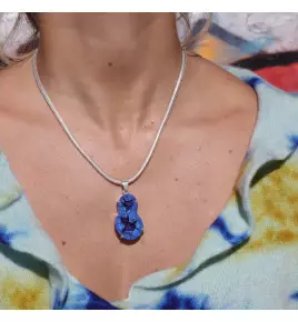 pendentif azurite bleue