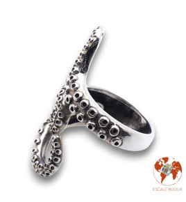 bague poulpe argent