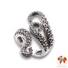 bague argent ouverte motif pieuvre