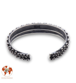 jonc argent 925 pieuvre homme