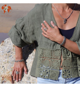 pendentif argent pieuvre homme