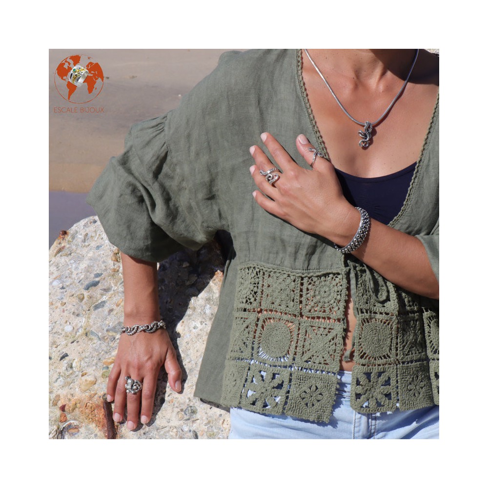 pendentif argent pieuvre homme