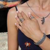 pendentif argent pieuvre femme