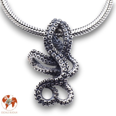 pendentif poulpe argent 925