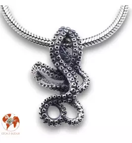 pendentif poulpe argent 925