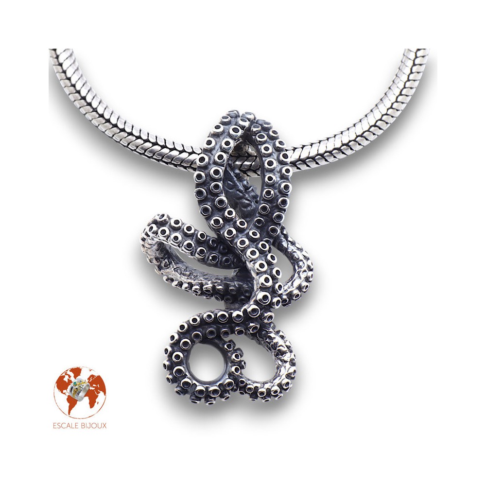 pendentif poulpe argent 925
