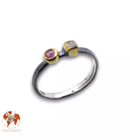 bague diamant et tourmaline