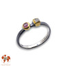 bague diamant et tourmaline