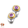 boucles d oreilles puces rubis